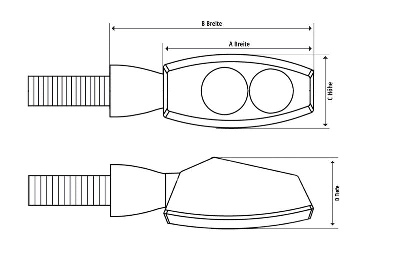 Highsider Pen Pen Indicator LED unic, sticlă nuanțată 203-280