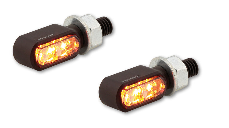 Highsider CNC LED 3in1 coadă, lumină de frână, indicator mic bronx, negru, nuanțat. 254-2860