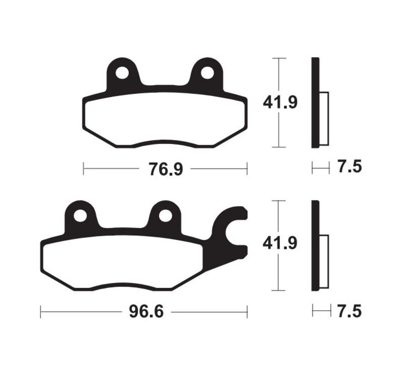 Tecnium Sintered Metal Brake Pad - MF455 1111148