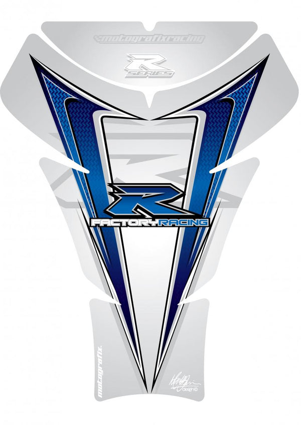 Protecția rezervorului 05-08 GSXR 1000/06-15 GSXR 600 750 Silver/Alb