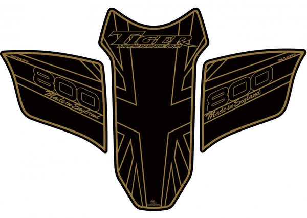 Protecția rezervoarelor 2010-16 Tiger 800 negru/auriu