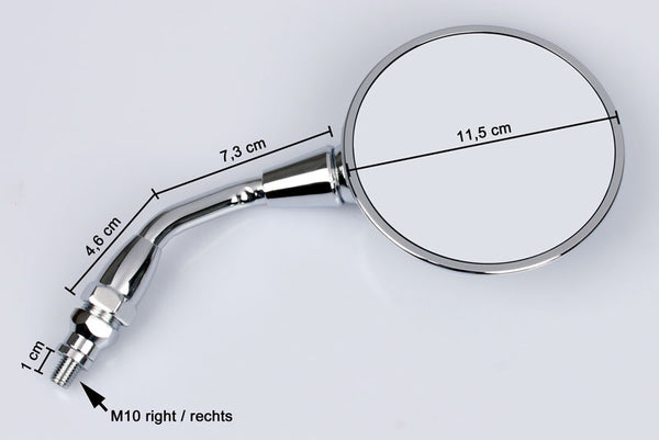 Emgo Mirror Chrome Right EC TROP 20-25131