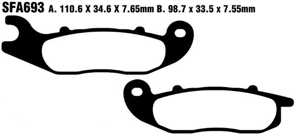 EBC Brake Pad Scooter Carbon SFAC693