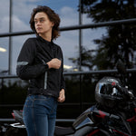 Ozone Lady Textile Mc Jacket Dart Black