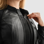 Rebelhorn Lady Leather Mc Jacket Siena Black