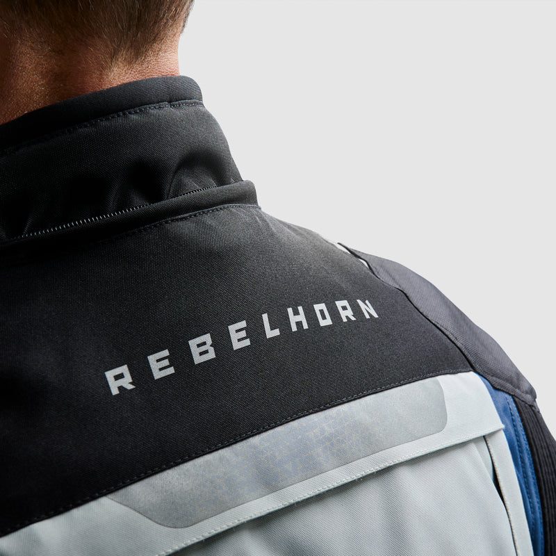 Rebelhorn Textile MC Jacket Cubby v gri /roșu /albastru