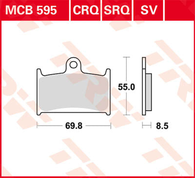 TRW Brake Pad TRW MCB595 MCB595