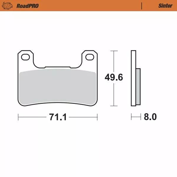 Moto-Master Brake Pad Sinter Front 406301