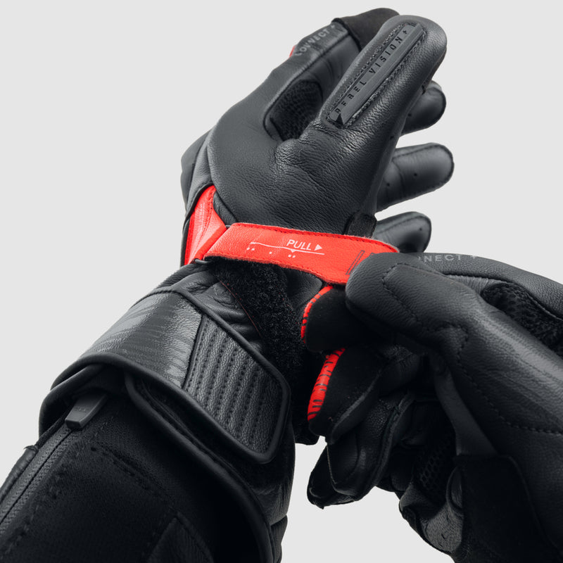 Rebelhorn MC Glove Viper Black /Red