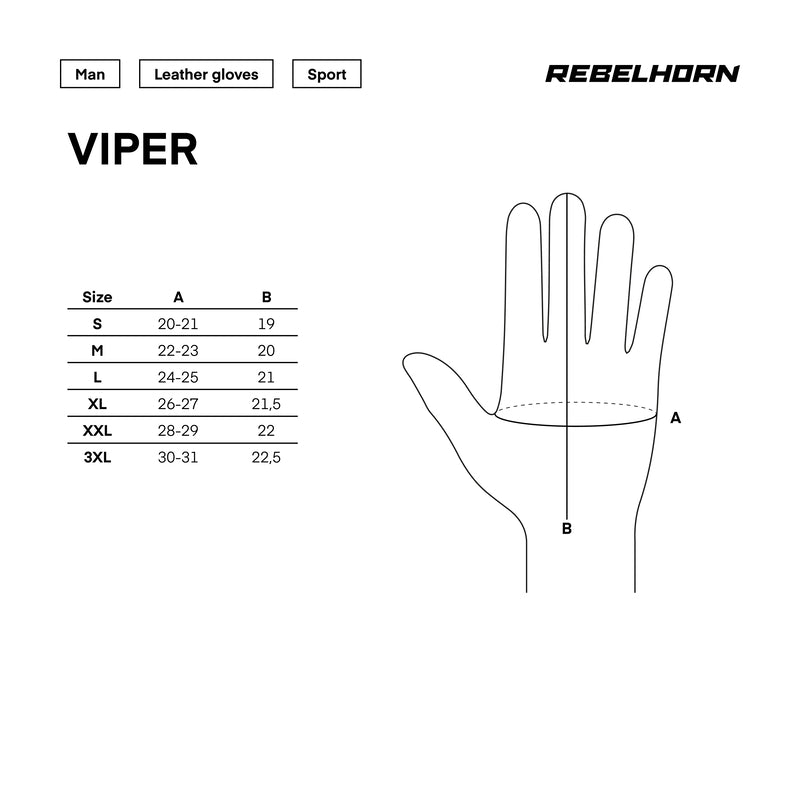 Rebelhorn MC Glove Viper Black /Red