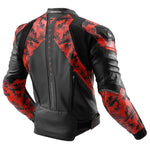 Rebelhorn Mc-piele de piele Veloce Black /Camo Red