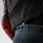 Rebelhorn Mc-piele de piele Veloce Black /Camo Red