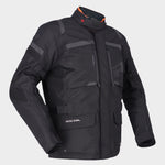 Richa Gore-Tex® Textil Mc-Jacka Brutus Grå i helsvart design med robust konstruktion, vattentät Gore-Tex®-teknologi och flera förvaringsmöjligheter.