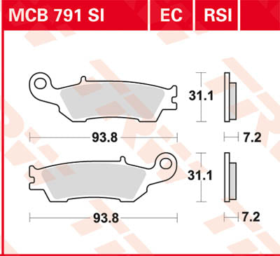 TRW BRAKE PAD TRW MCB791SI MCB791SI
