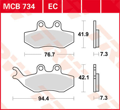 TRW Brake Pad TRW MCB734 MCB734