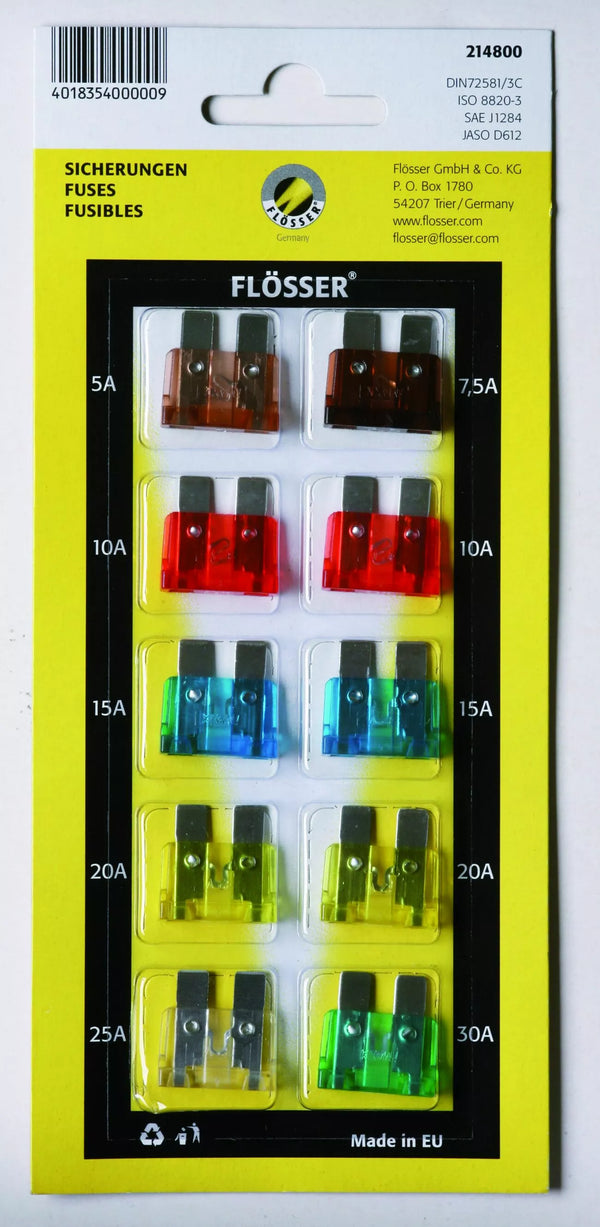 Flosser Fuses Standrd Assort 10pc Card 214800