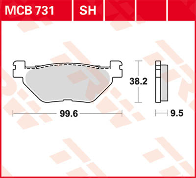 TRW Brake Pad TRW MCB731SH MCB731SHSH
