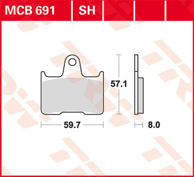 TRW Brake Pad TRW MCB691SH MCB691SHSH