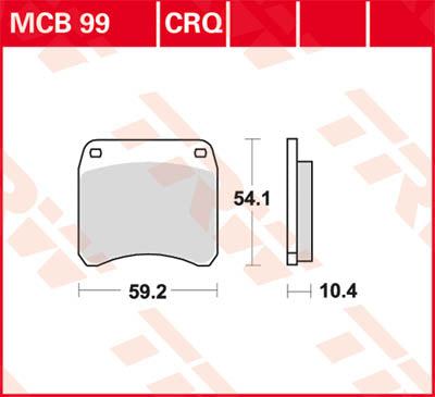 TRW Brake Pad Street Organic MCB99CRQ