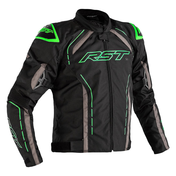 RST S-1 Jacket Textile Black/Gray/Neon Green Size XL 102559NEO-46