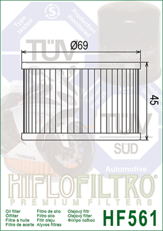 HIFLOFILTRO Oil Filter - HF561 HF561