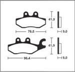 Tecnium Scooter Brake Organic Pad - ME318 1022676