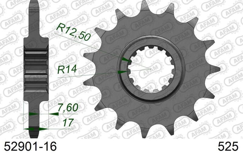 AFAM Oțel Standard Front Sprock 52901 - 525