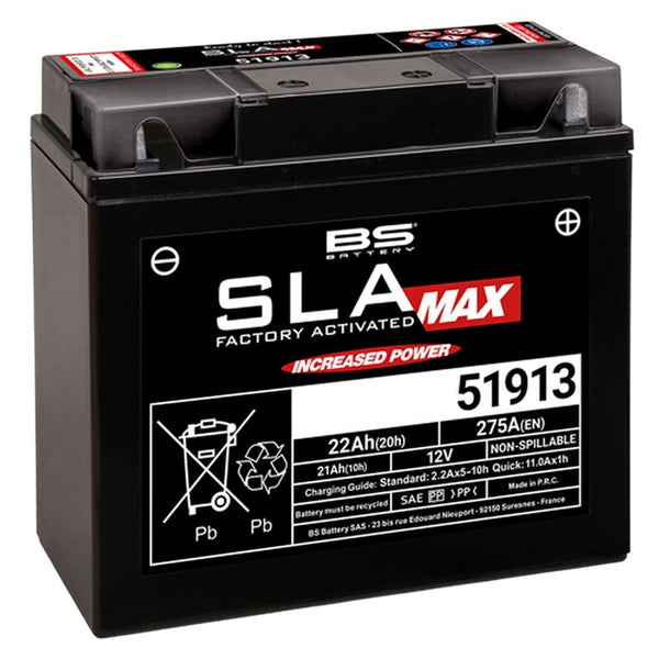 BS Battery SLA Max Battery Maintenance-Free Factory Activated - 51913 