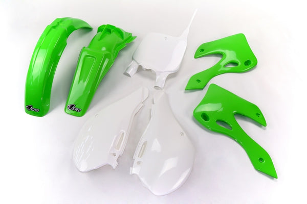 OMFO Plastic Kit OEM Color Green/White Kawasaki KX125/250 Kakit200@999