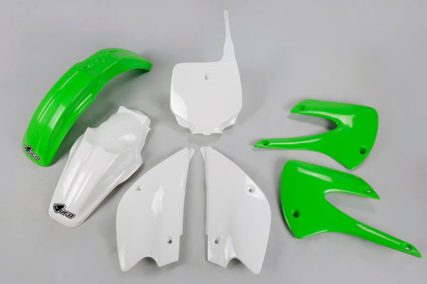 OEM Kit Plastic Restyled Kit OEM (2013) Verde/alb Kawasaki KX85 KAKIT218@999