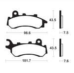 Plăci de frână organice Tecnium - ME464 (pentru etrier Nissin) 1090542