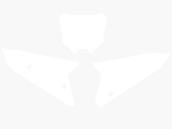 Autocolante cu placă neagră alb Honda CRF450 3147/000005