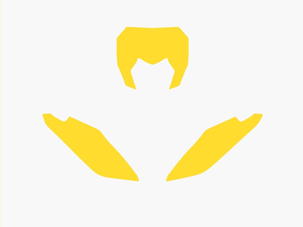 Autocolante cu placă neagră Fantic galben xx 3f00/000004