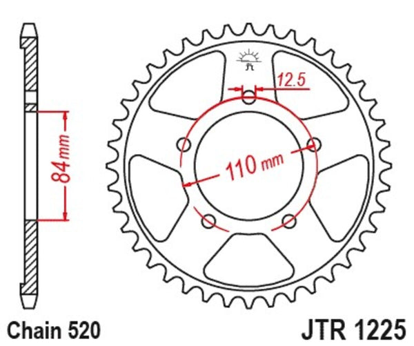 JT Sprock's Standard Standard Sprock 1225 - 520 JTR1225.40