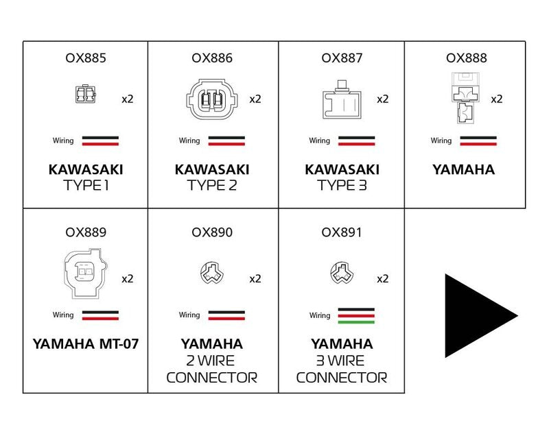 Cablu adaptor indicator Oxford - conector de sârmă Yamaha 2 Ox890