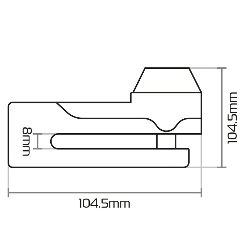 Oxford Titan Ø10mm Pin Lock - galben LK486