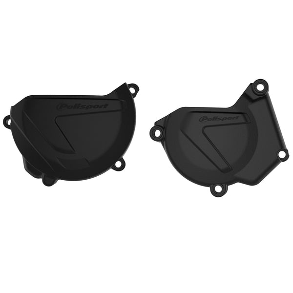 Poliția Port Port Ambrech and Ignition Cover Protection - Set Black - Yamaha YZ250 90939