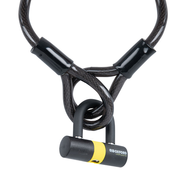 Oxford Loop Capac Blocarea cablului 15mm x 2,0m + Mini Bracket Lock