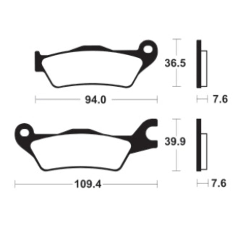 Plăci de frână organice Tecnium - MA451 1122632