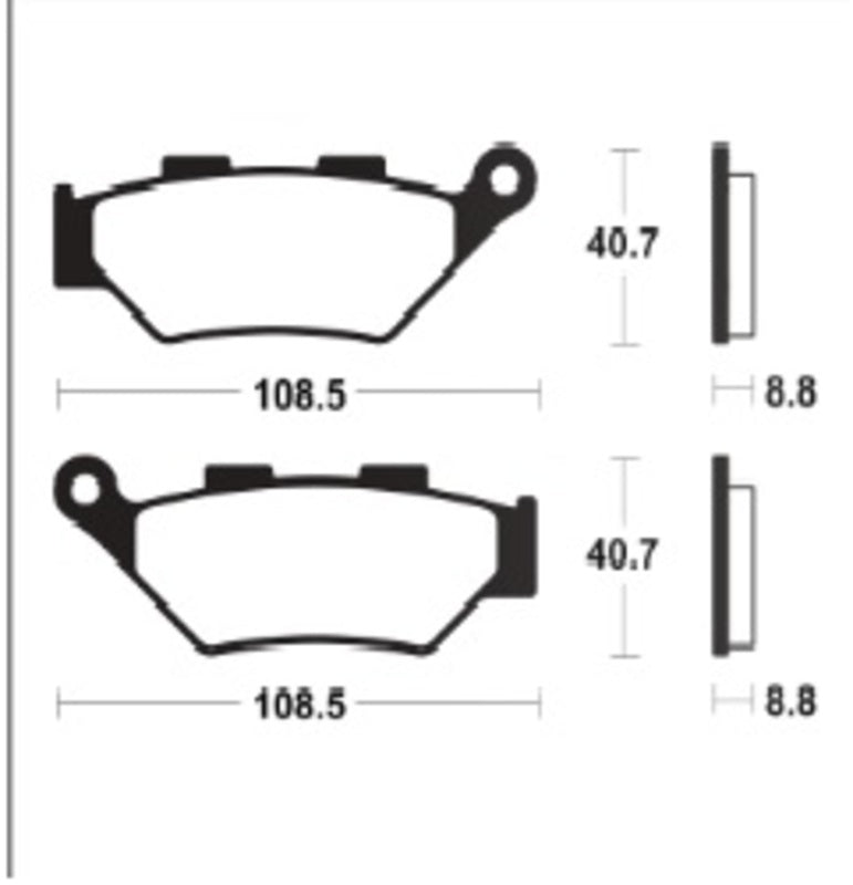 Tecnium Sintered Metal Brake Pad - MF483 1122849