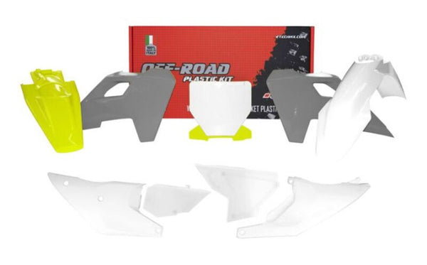Racetech Plastic Kit 7 Parts-Oem Grey /White to Husqvarna (R-Kithsq-OEM-533)