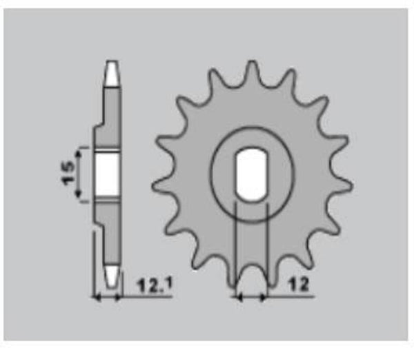 PBR Oțel Standard Front Sprock 2105 - 428 2105 9 18NC
