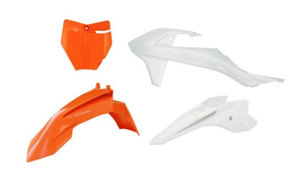 Racetech Plastic Kit-4 parts orange /white to KTM R-KitkTM-AR4-050