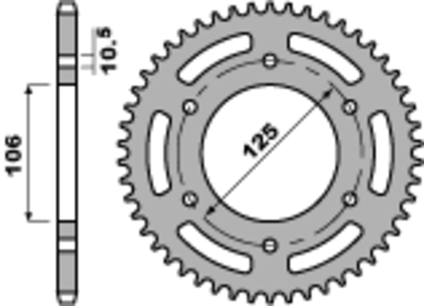 PBR Standard Oțel Sproșat Reparat 4530 - 520 4530 51 C45