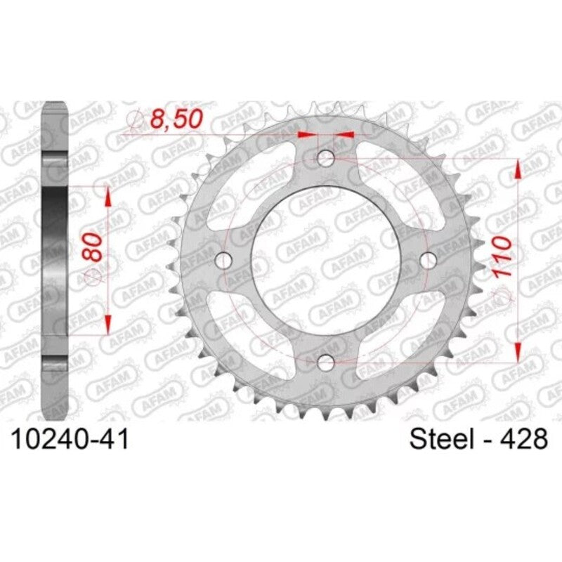 AFAM STANDARD STEEL REAR SPROPET 10240 - 428