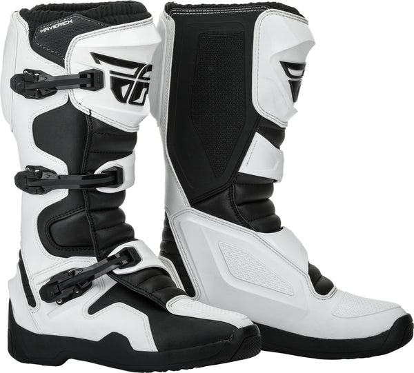 Fly Racing Maverik Boots White/Black SZ 10 364-67510