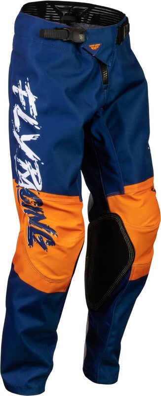 Fly Racing Youth Kinetic Khaos Pants Alb/Navy/Orange 376-43524
