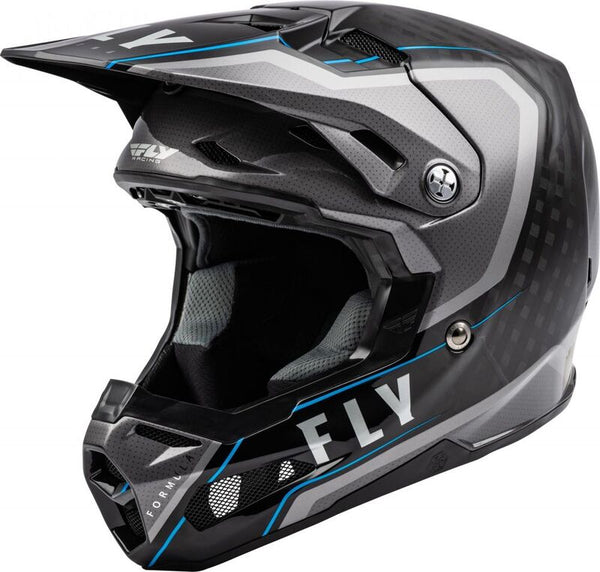 Escape racing formula carbon axon helmet black/gray/blue xl 73-4423x