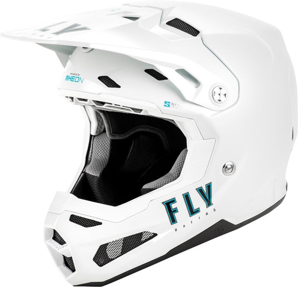 Casca de carbon solidă a Formula de Fly Racing - White 73-4494L