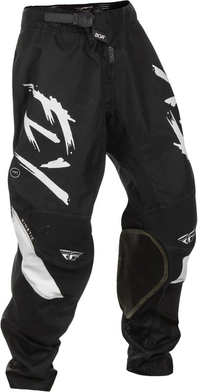 Fly Racing Kinetic Stoke Youth Pants - Negru/Alb 378-53524